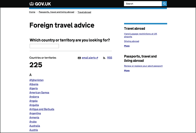 us travel advice uk gov