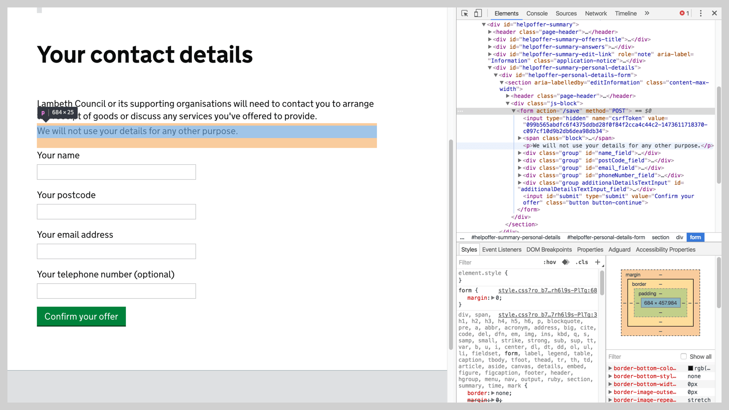 screenshot - edit html