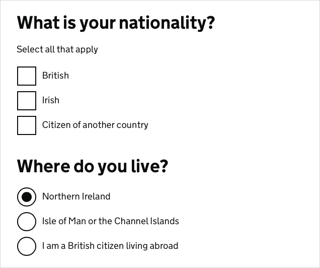 Image of the new style radios and checkboxes, with no grey background and larger controls