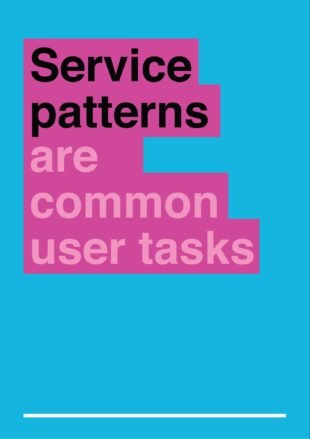 graphic saying 'service patterns are common user tasks'