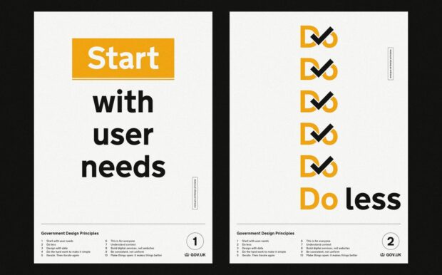 Government Design Principles 1 and 2: Start with users needs, and do less