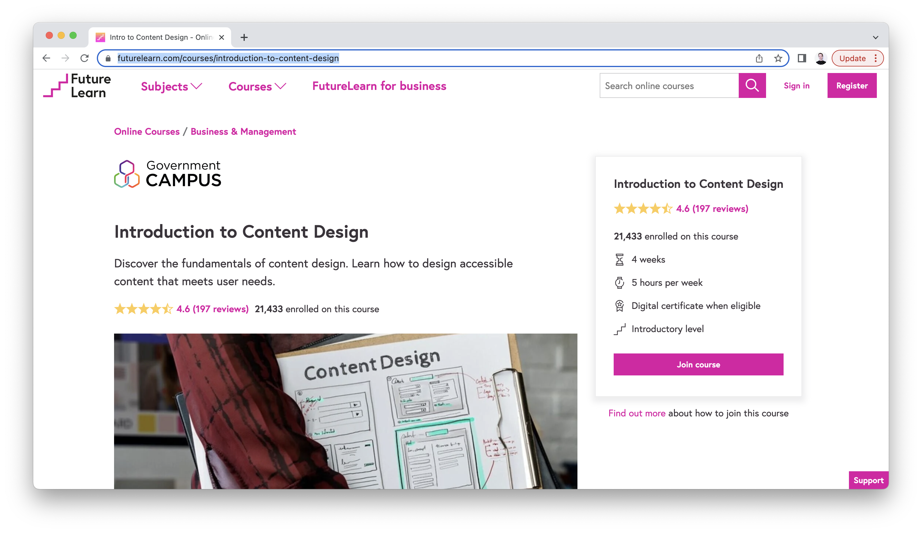 Introduction to content design course is back on FutureLearn! Design